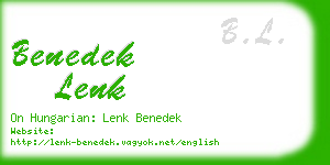 benedek lenk business card